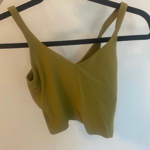 lululemon “bronze green” align cropped tank size 0